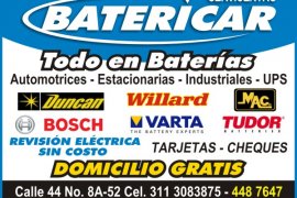 Baterías Cali BATERICAR, Sedes Sur, Centro y Norte